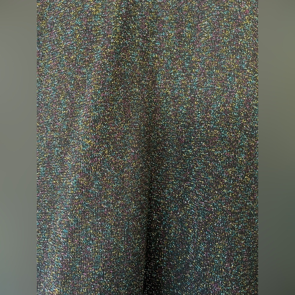 Draper James black sweater with rainbow sparkle and bow on back size XS - Picture 3 of 11
